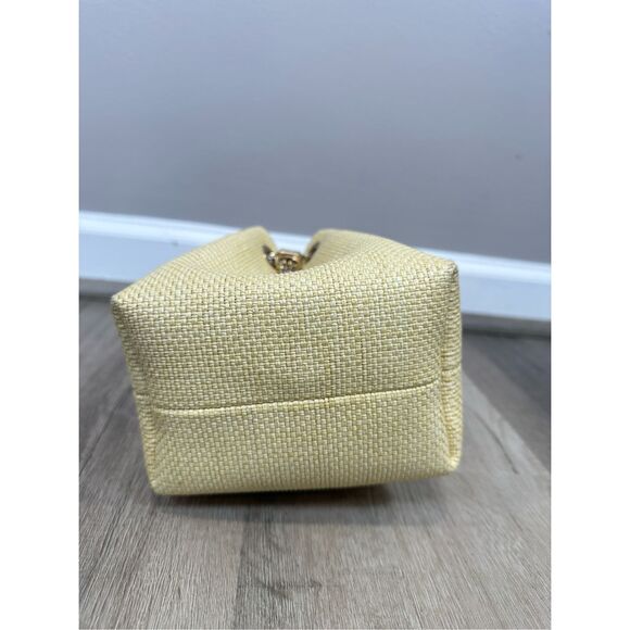 JIMMY CHOO Bon Bon Small Acrylic-trimmed Raffia Bucket Bag $1650 - Picture 10 of 12